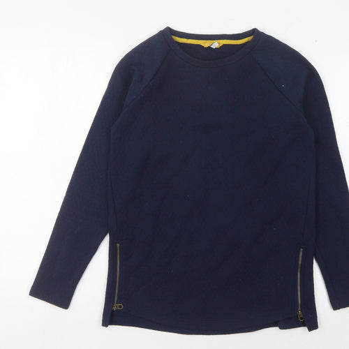Joules Women's Blue 2XS Pullover Sweatshirt with Zips
