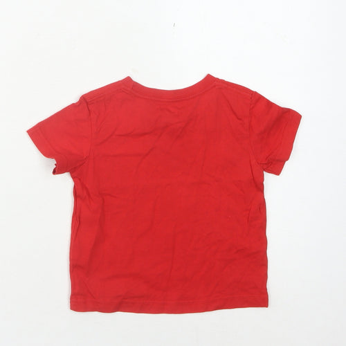 Quiksilver Boys Red Graphic Print T-Shirt 3 Years