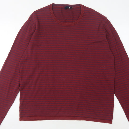 Kangol Men's XL Red Striped Pullover Jumper