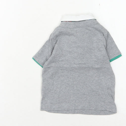 Jasper Conran Grey Unisex Baby Polo Shirt 3-6 Months Cotton