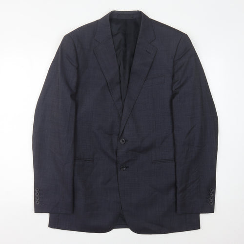 Jaeger Men's Blue Blazer 40R Notch Lapel Formal