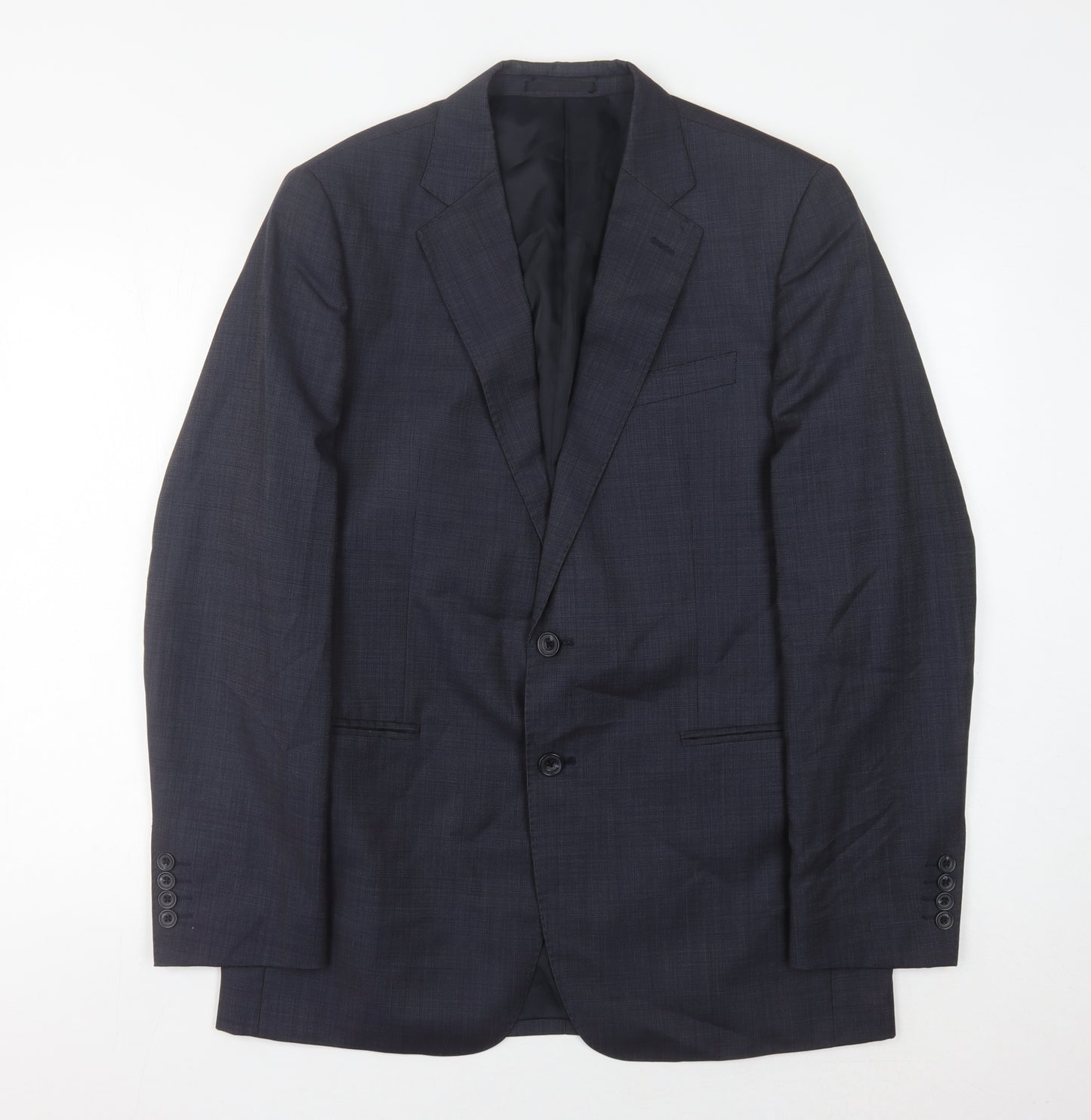 Jaeger Men's Blue Blazer 40R Notch Lapel Formal