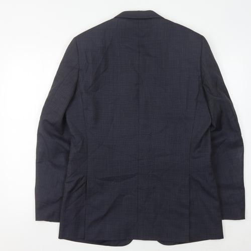 Jaeger Men's Blue Blazer 40R Notch Lapel Formal