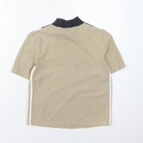 Adidas Women's Beige High Neck T-Shirt Size 4