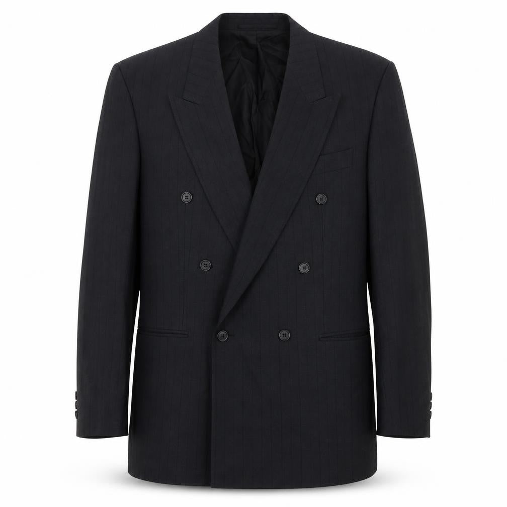 Front view of Bäumler Black Double-Breasted Blazer, size 44R