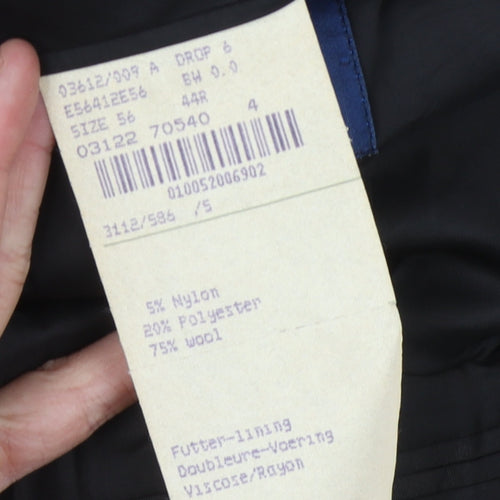 Bäumler Black Double-Breasted Blazer, Size 44R