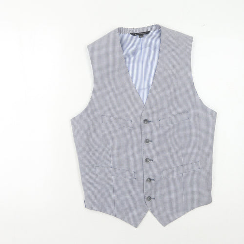 Banana Republic Men's Multicoloured Waistcoat 36 Check