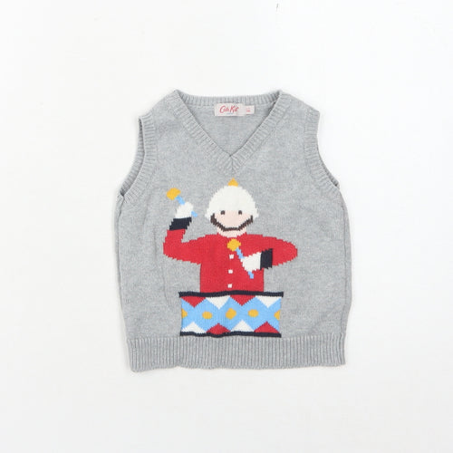 Cath Kidston Boys Grey Cartoon Vest 2-3 Years