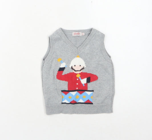 Cath Kidston Boys Grey Cartoon Vest 2-3 Years