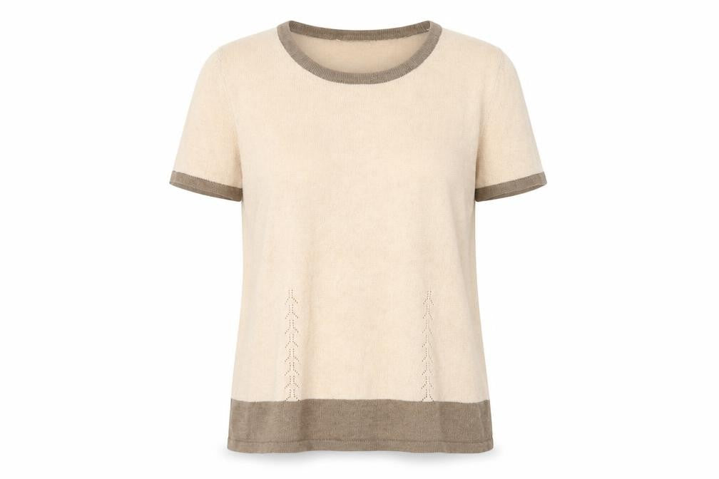 Front view of Eastex Women's Beige jumper, size 12