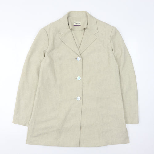 Viyella Women's Beige Blazer, UK 12, Petites