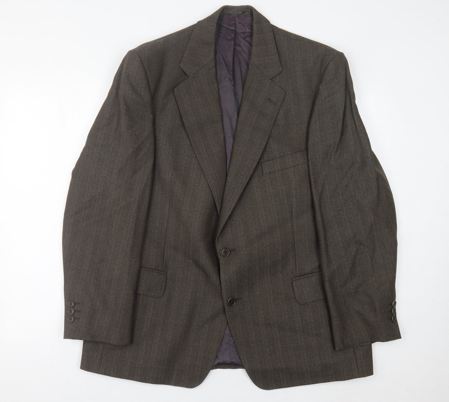 Magee Men's Brown Striped Blazer, Size 44S, Formal Wear