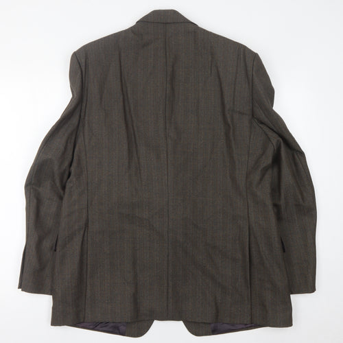 Magee Men's Brown Striped Blazer, Size 44S, Formal Wear