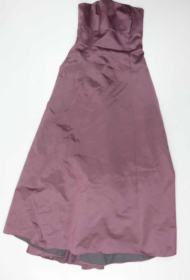 Debenhams Women's Purple Long Strapless Formal Dress