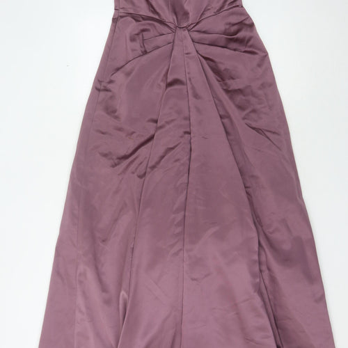 Debenhams Women's Purple Long Strapless Formal Dress