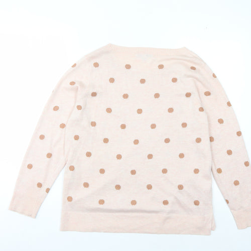 Next Women Ivory Polka Dot Pullover, Size 14 Plus