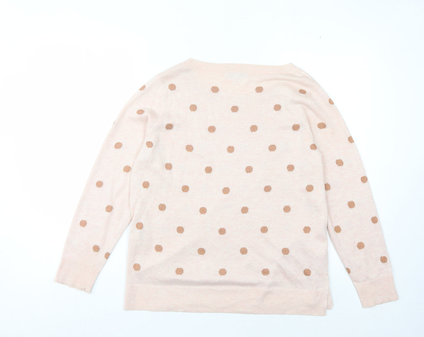 Next Women Ivory Polka Dot Pullover, Size 14 Plus