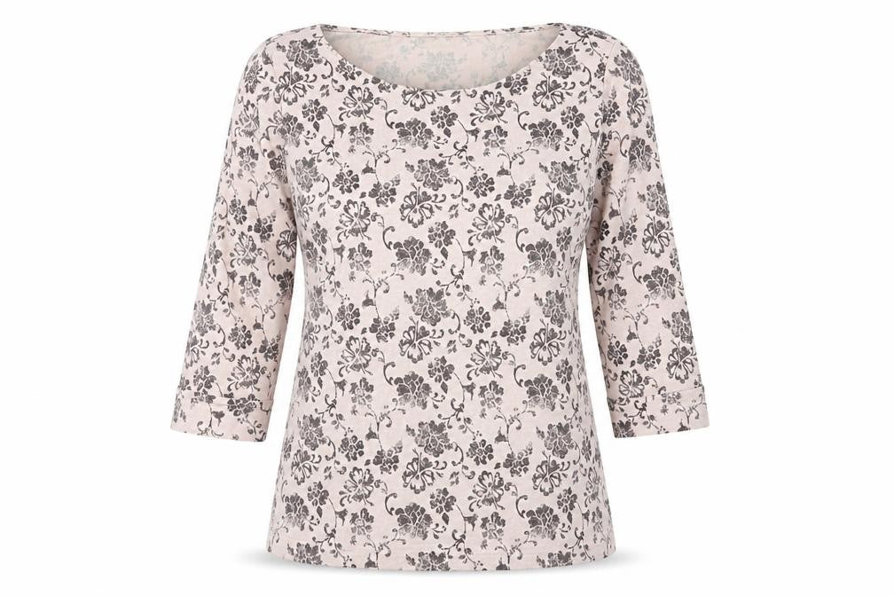Front view of Marks & Spencer Women's Ivory Floral Blouse, size 14