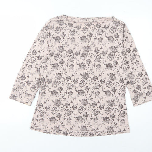 Marks and Spencer Women's Ivory Floral Blouse, Size 14