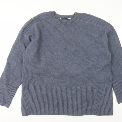 Zara Women's Grey Crew Neck Pullover Jumper L