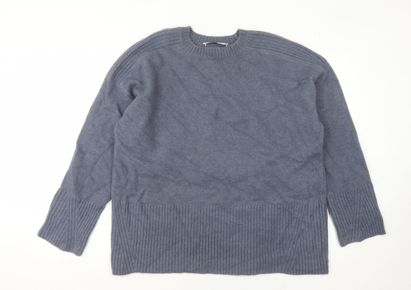 Zara Women's Grey Crew Neck Pullover Jumper L