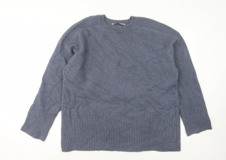 Zara Women's Grey Crew Neck Pullover Jumper L