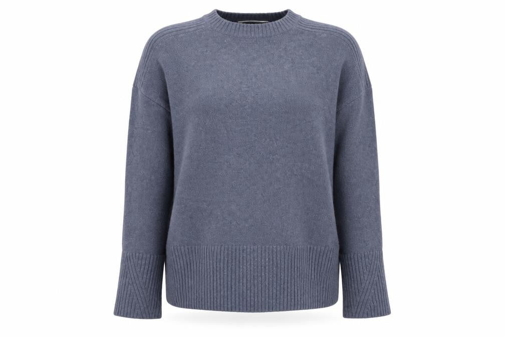 Front view of Zara Women's Grey Crew Neck jumper L