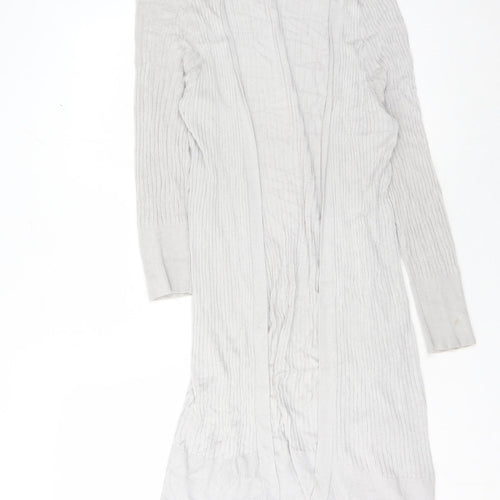 Oasis Women's Grey Knit Open Front Cardigan in Medium Size