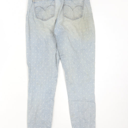 Levi's Women's Skinny Light Blue Polka Dot Jeans Size 26