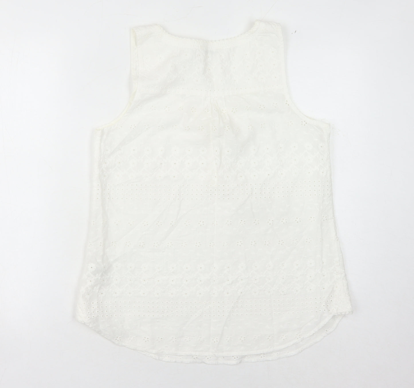 FatFace Women's White Cotton Tank Top Size 12