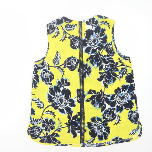 Warehouse Women's Yellow Floral V-Neck Tank Top