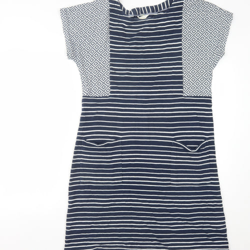 White Stuff Women's Blue & White Striped Shift Dress, Size 12