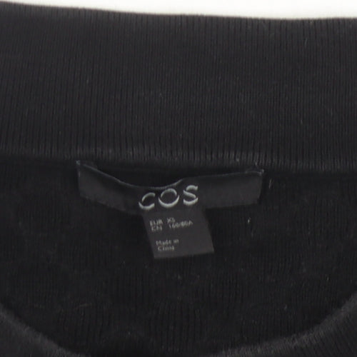 COS Women's Black Cardigan XS Collared Casual