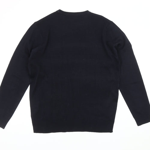 Pierre Cardin Men's Black Pullover M Regular Fit