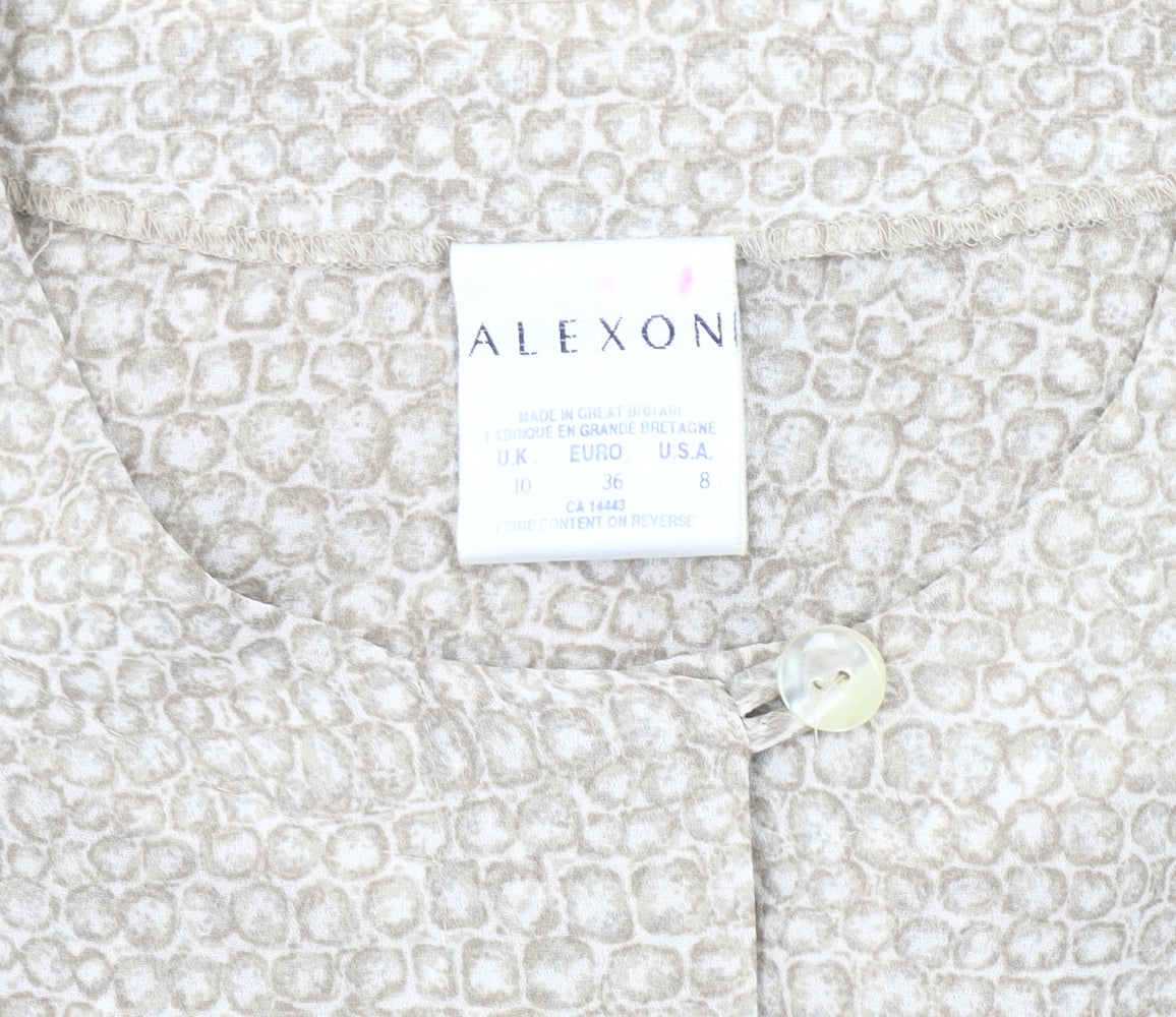 Alexon Women's Beige Animal Print Cardigan UK 10
