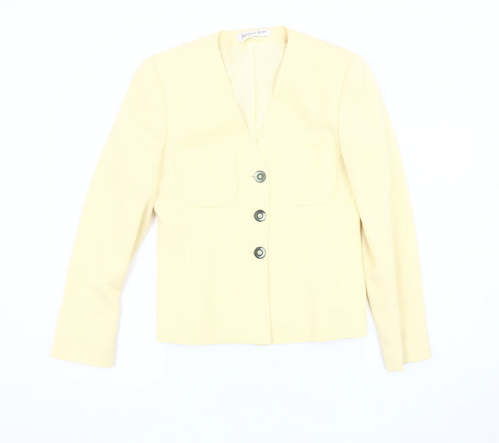 Jacques Vert Women's Ivory Blazer Size 10 Classic