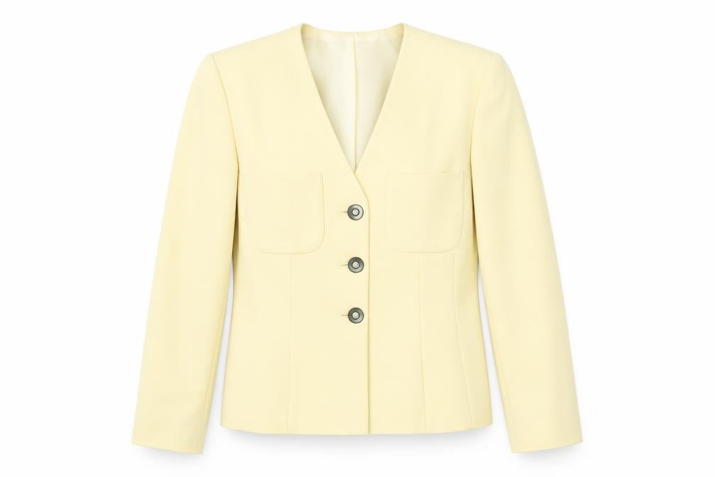 Front view of Jacques Vert Women's Ivory Blazer, size 10, Classic