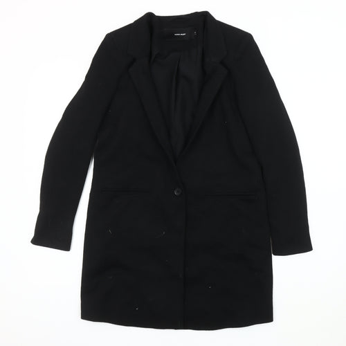 Vero Moda Women's Black Long Coat, Size 6, Lined