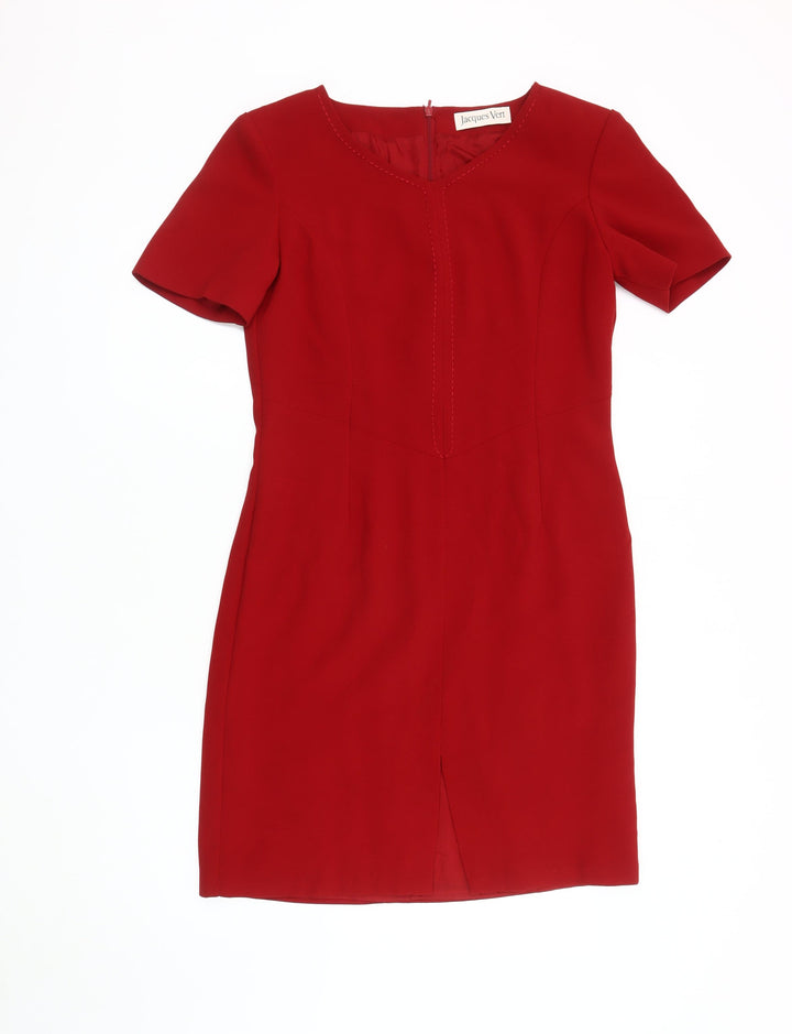 Jacques Vert Women's Red Sheath Dress Size 12