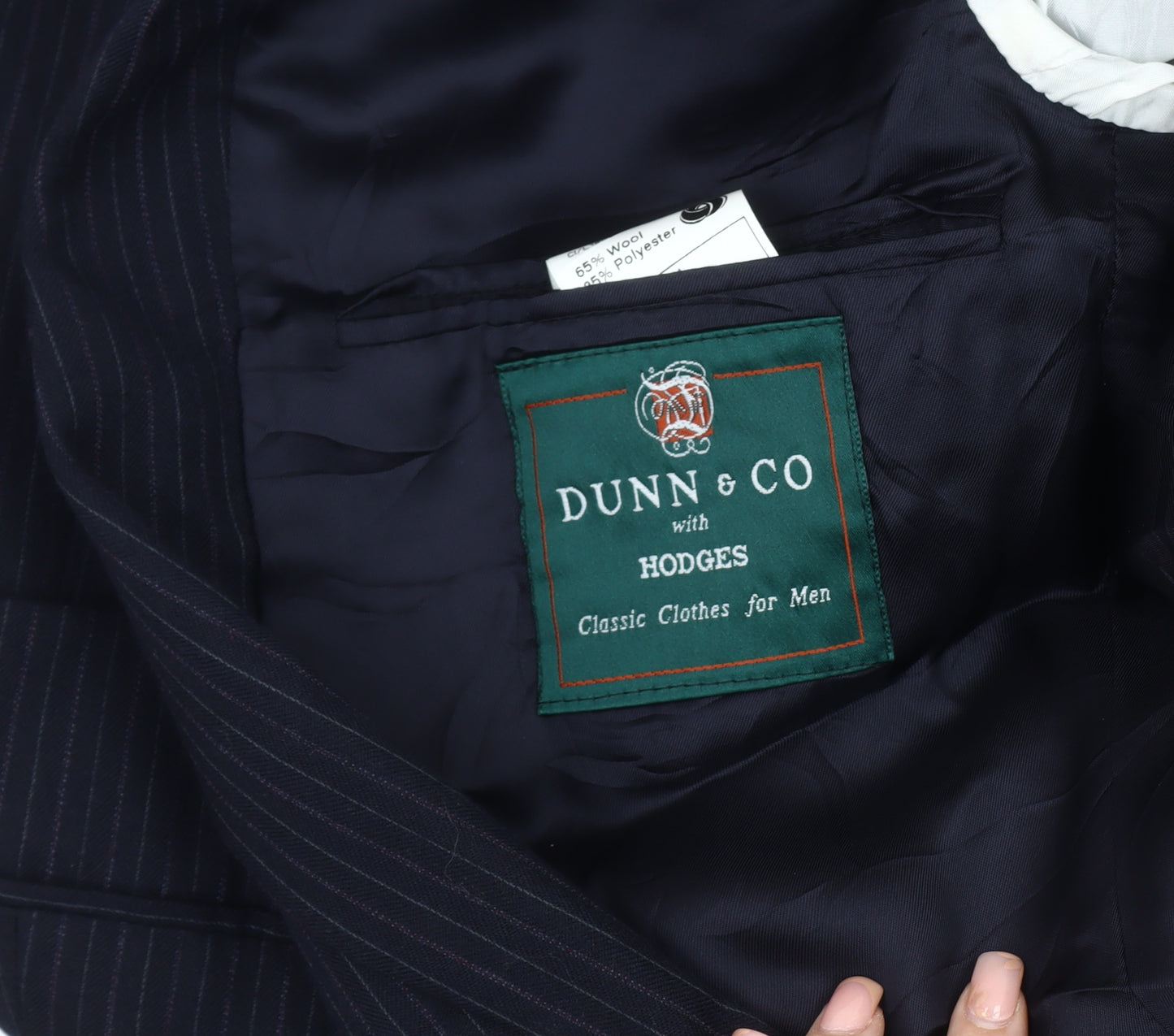 Dunn & Co Men's Blue Striped Blazer 42 Regular