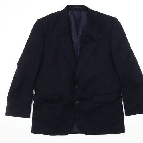 Centaur Men's Blue Wool Blazer 42 Regular Striped