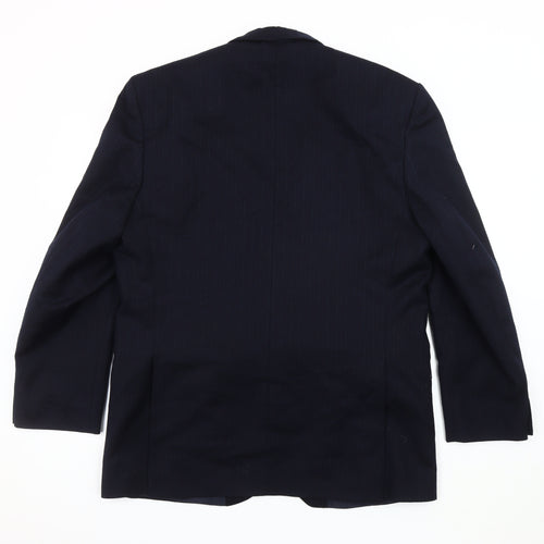 Centaur Men's Blue Wool Blazer 42 Regular Striped