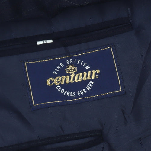 Centaur Men's Blue Wool Blazer 42 Regular Striped