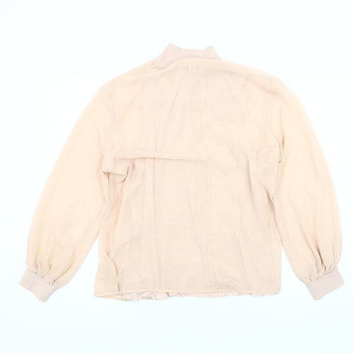 Reiss Women's Beige High Neck Blouse - Size S