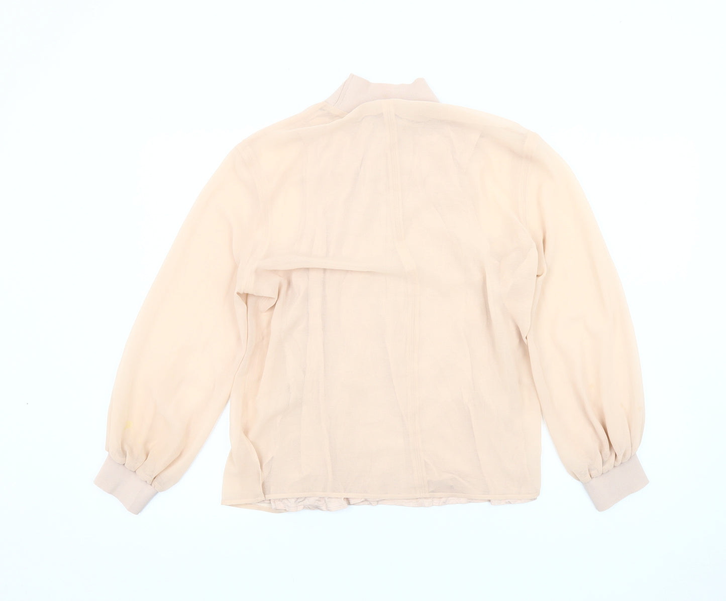 Reiss Women's Beige High Neck Blouse - Size S