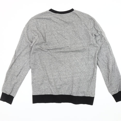 Jack & Jones Men’s Grey Pullover Jumper, Large, Crew Neck