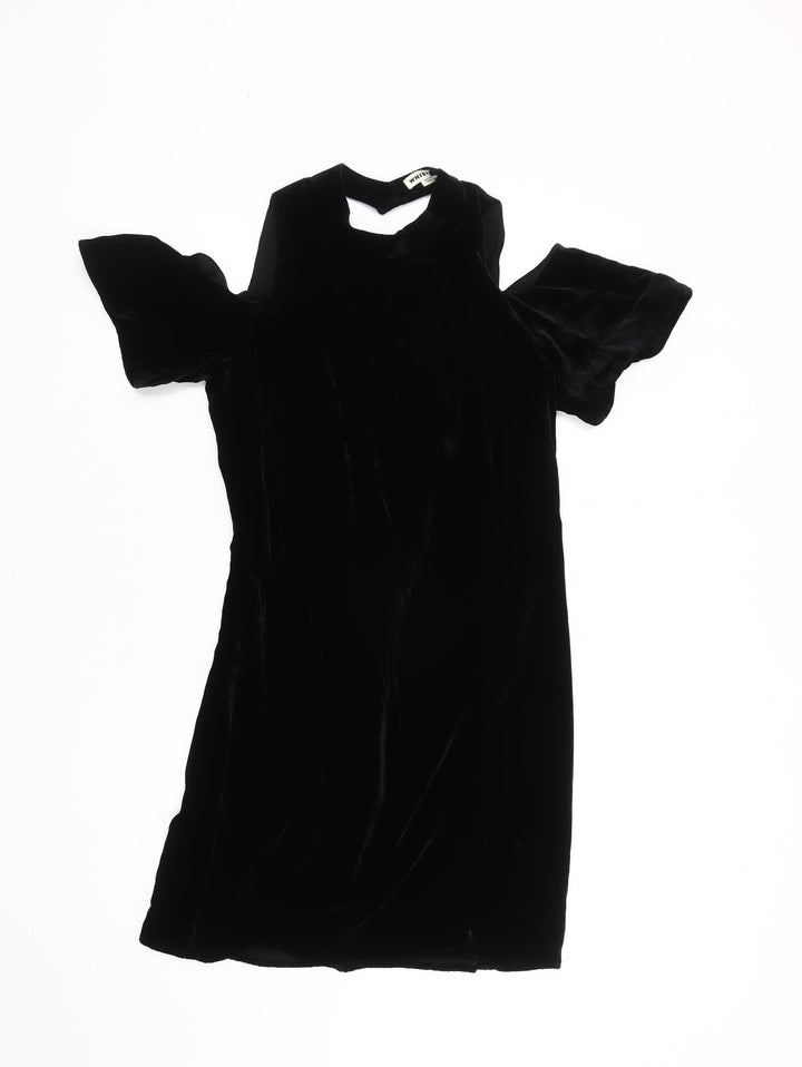 Whistles Women's Black Velvet Dress Size 6