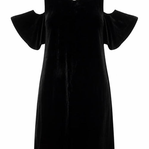 Whistles Women's Black Velvet Dress Size 6