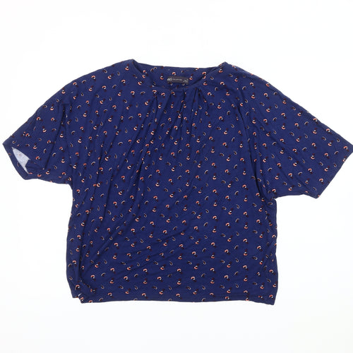 Marks and Spencer Women's Blue Blouse, Size 16