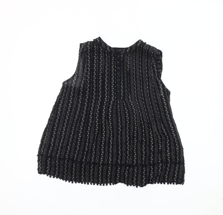 Scotch & Soda Women's Black Striped Blouse, Size S